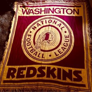 Vintage Washington Redskins NFL Football Throw Blanket
